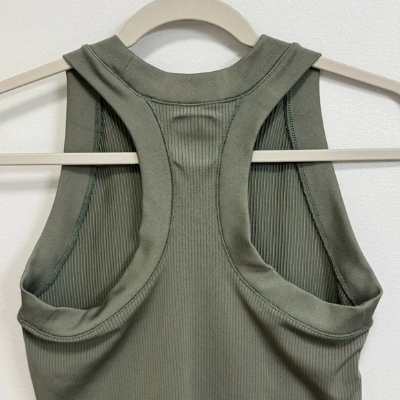 Athleta Renew Olive Green Seamless Racerback Tank - Picture 5 of 7